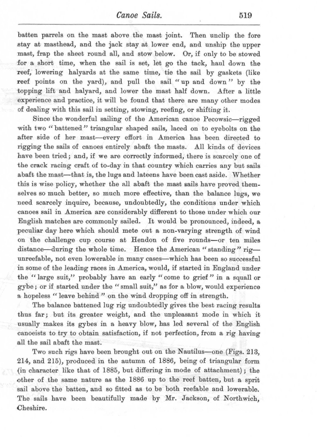 Dixon Kemp "Manual of Yacht and Boat Sailing" 1895 p519